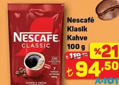 NESCAFE KLASİK KAHVE 100 G NESCAFE KLASİK KAHVE 100 G